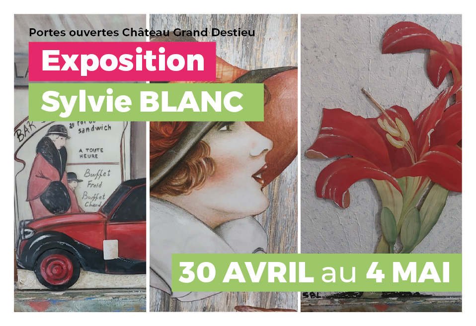Exposition au Château Grand Destieu de Sylvie Blanc du 30 avril au 4 mai 2025